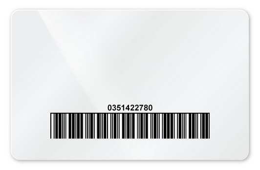 Blankokarte mit aufgedrucktem Barcode