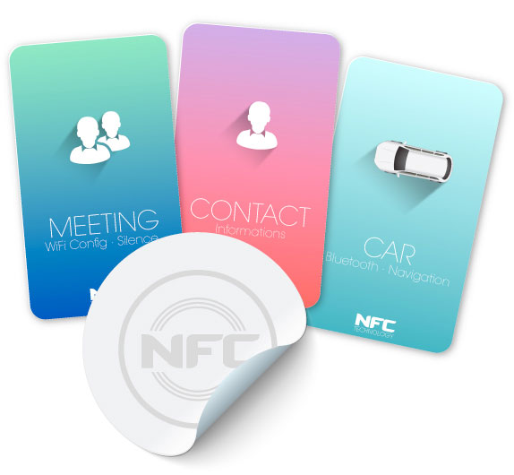 NFC Tags für Meeting-Situationen, Kontaktinformationen und Auto